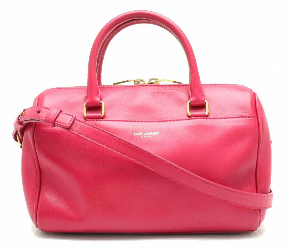 Saint Laurent Yves YSL Baby Duffle Handbag Crossbody Calfskin Pink
